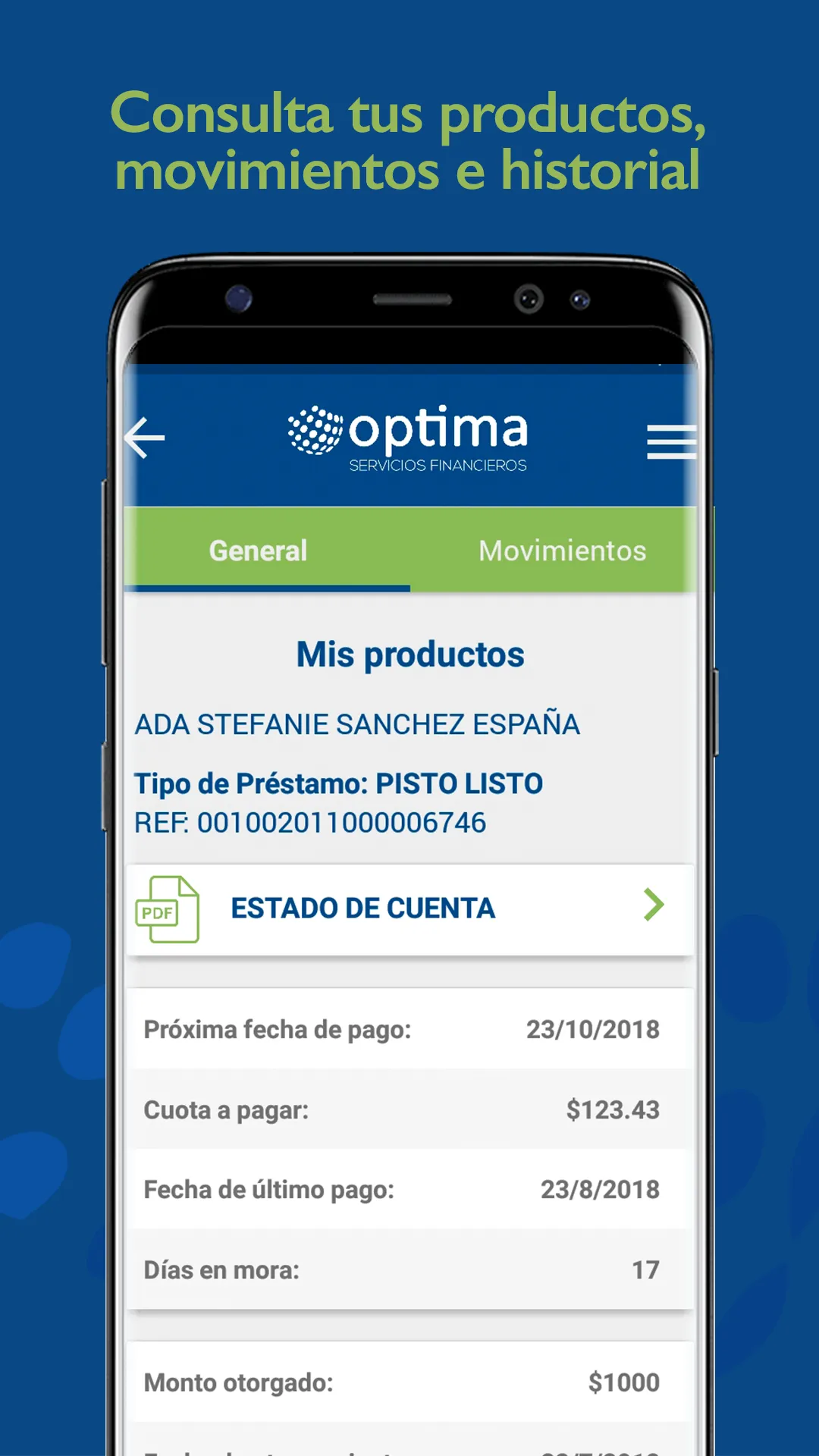 Optima Móvil | Indus Appstore | Screenshot