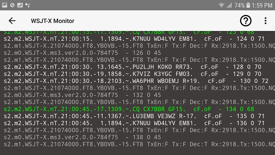 WSJT-X Monitor | Indus Appstore | Screenshot