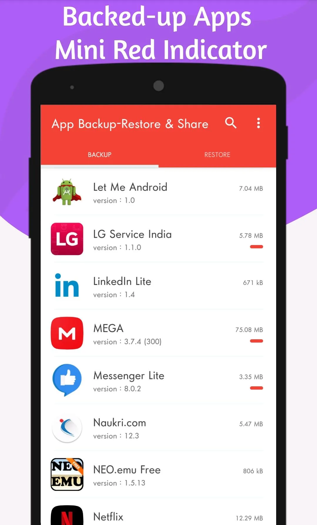 APK Backup | Restore & Share | Indus Appstore | Screenshot