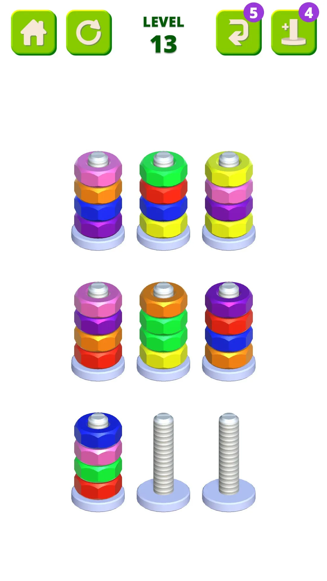 Color Screw Sort: Nuts & Bolts | Indus Appstore | Screenshot