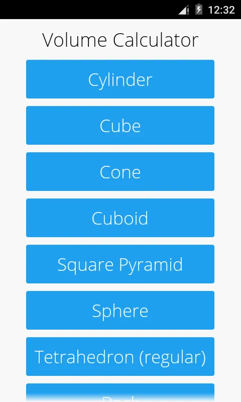 Area and Volume Calculator | Indus Appstore | Screenshot