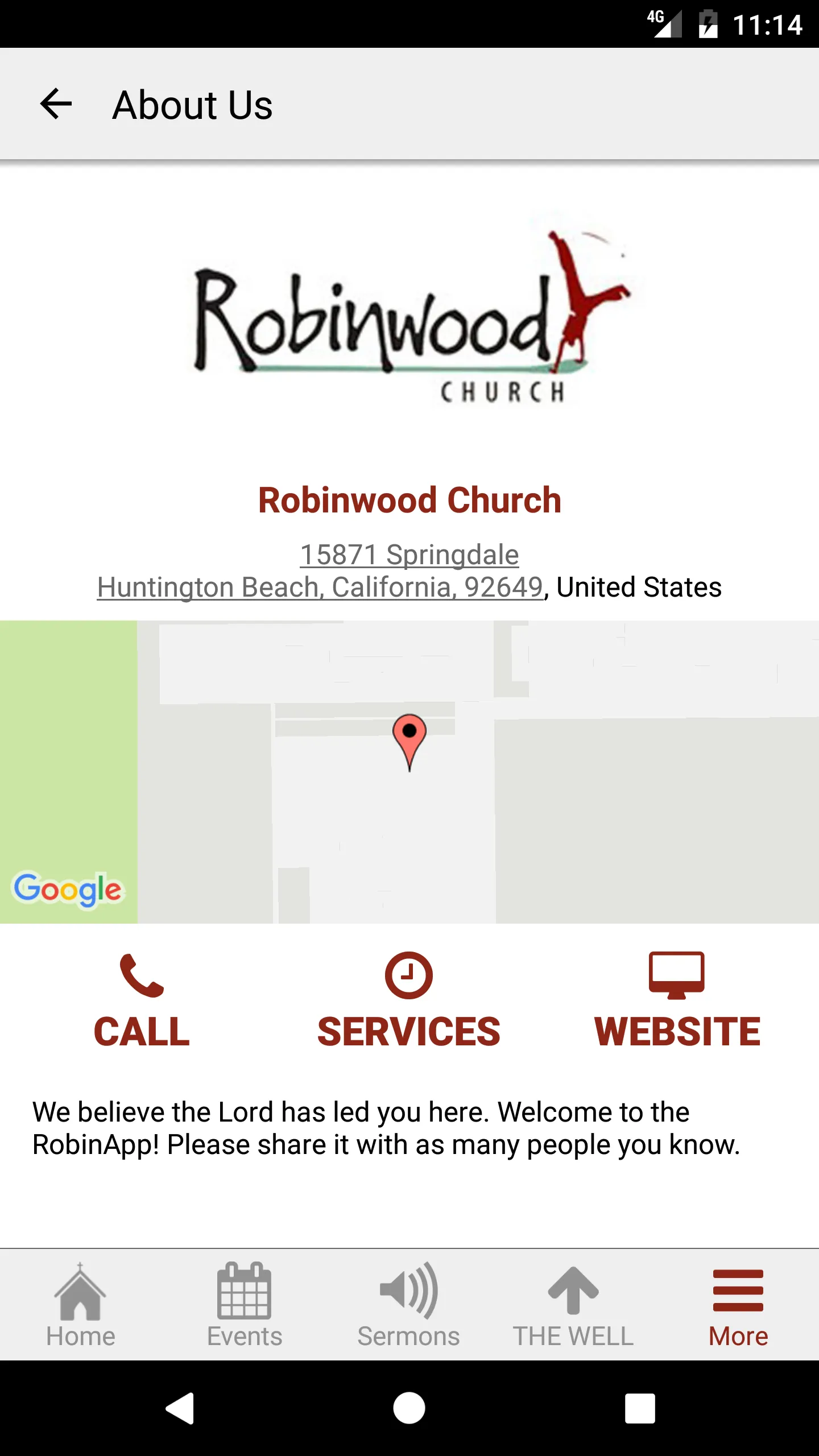 Robinwood Church | Indus Appstore | Screenshot