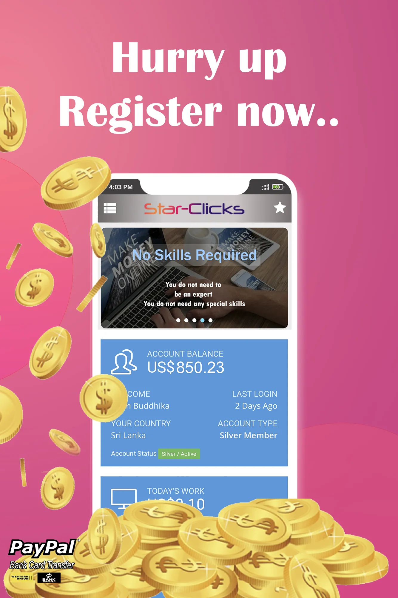 Star Clicks Earn Money Online | Indus Appstore | Screenshot