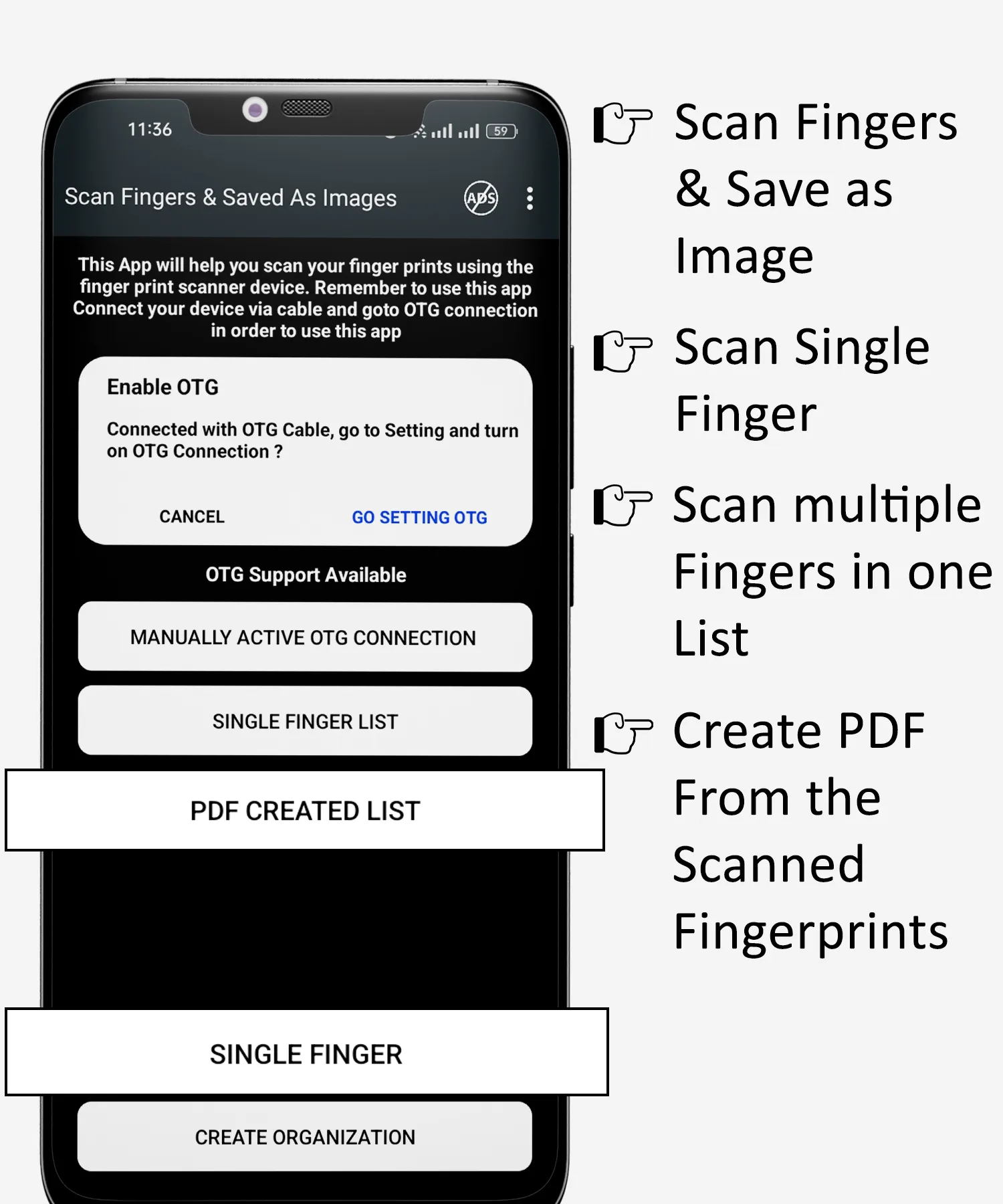 Biometric USB Fingerprint Scan | Indus Appstore | Screenshot