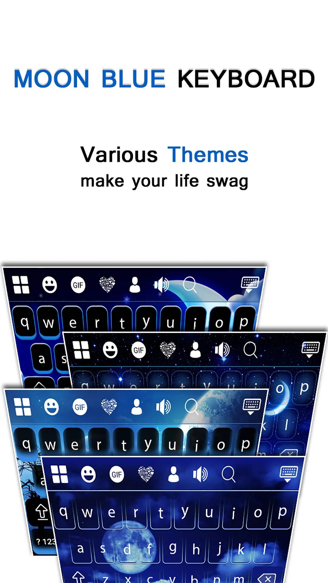 Moon Blue Keyboard | Indus Appstore | Screenshot