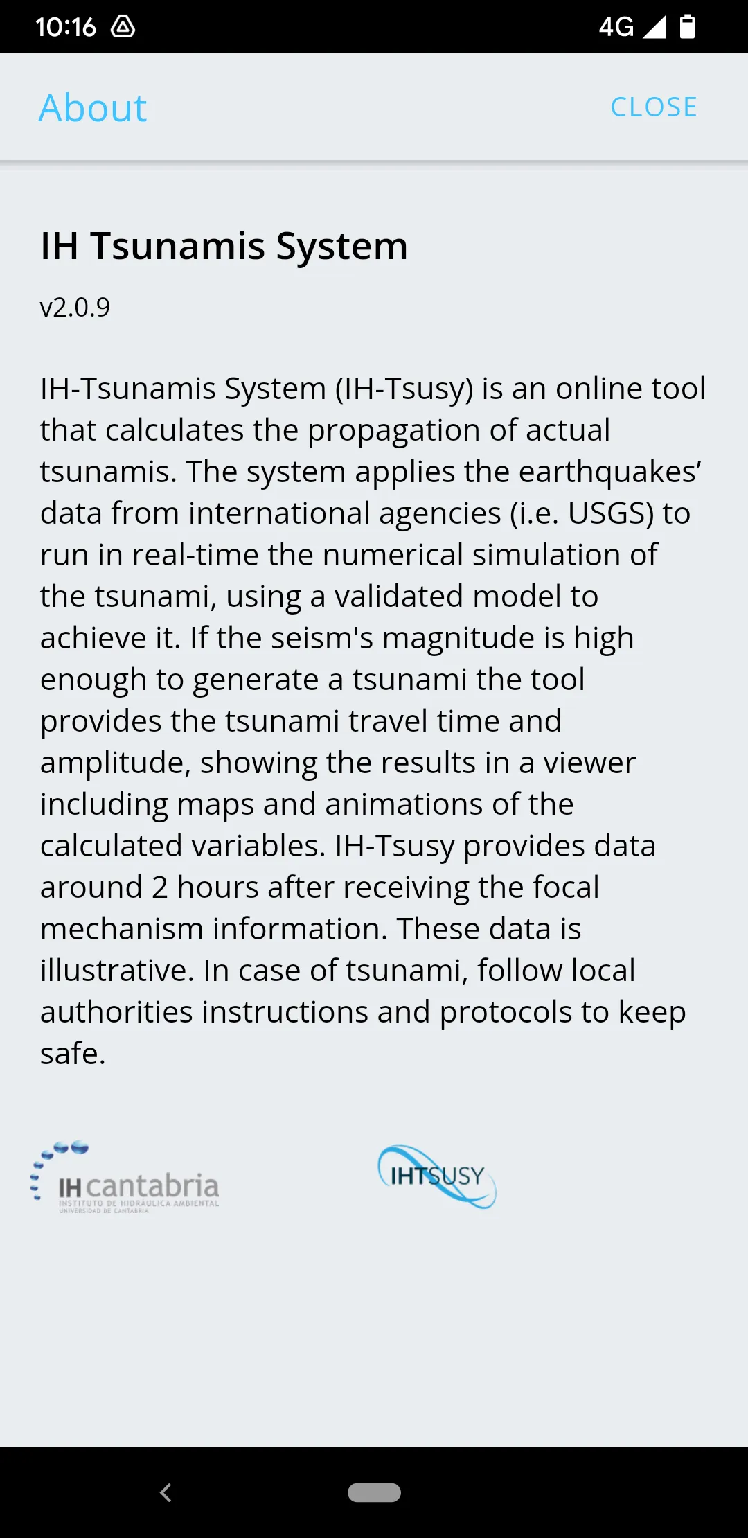 IH Tsunamis System | Indus Appstore | Screenshot