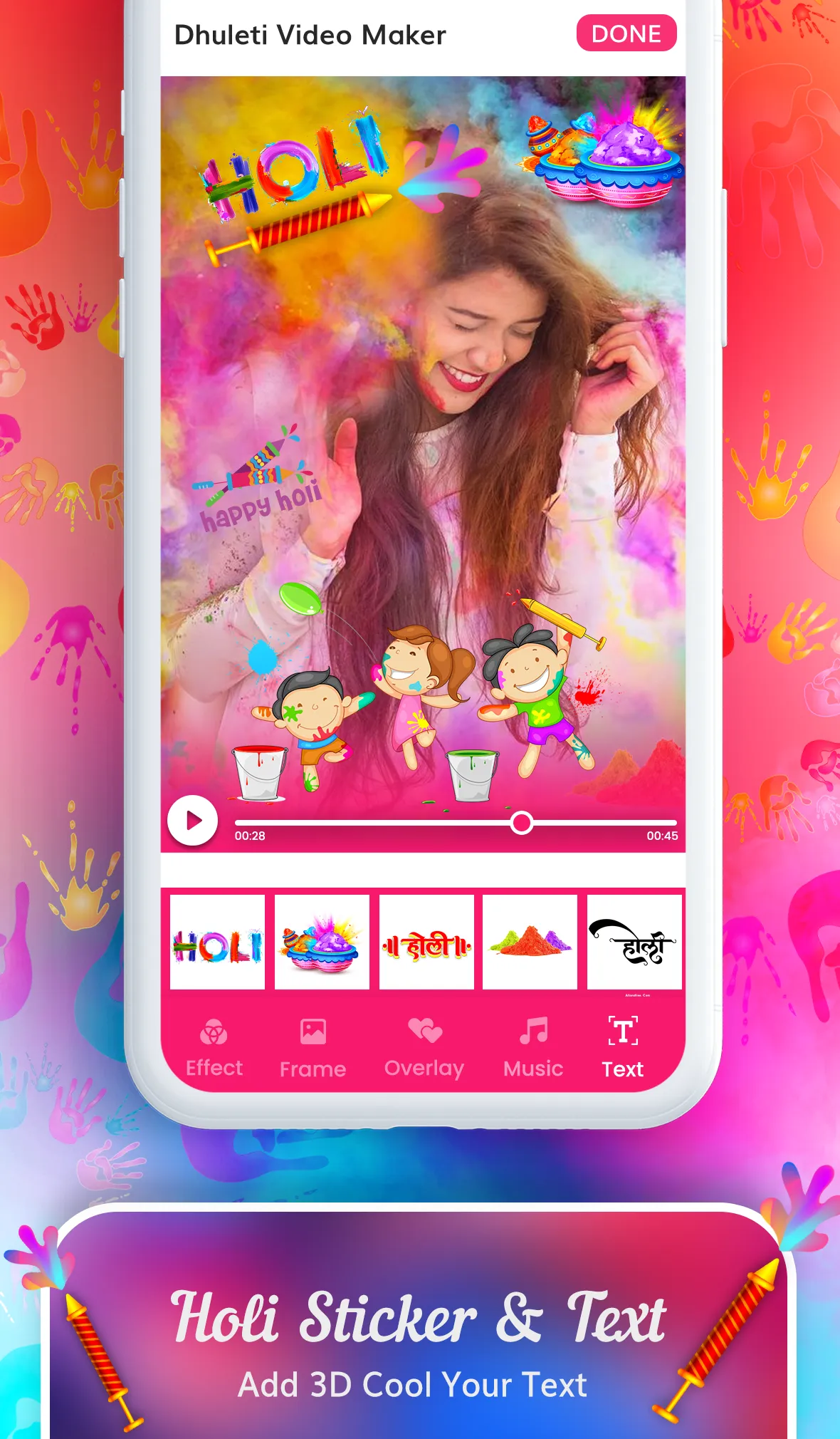 Happy Holi Video Maker Music | Indus Appstore | Screenshot