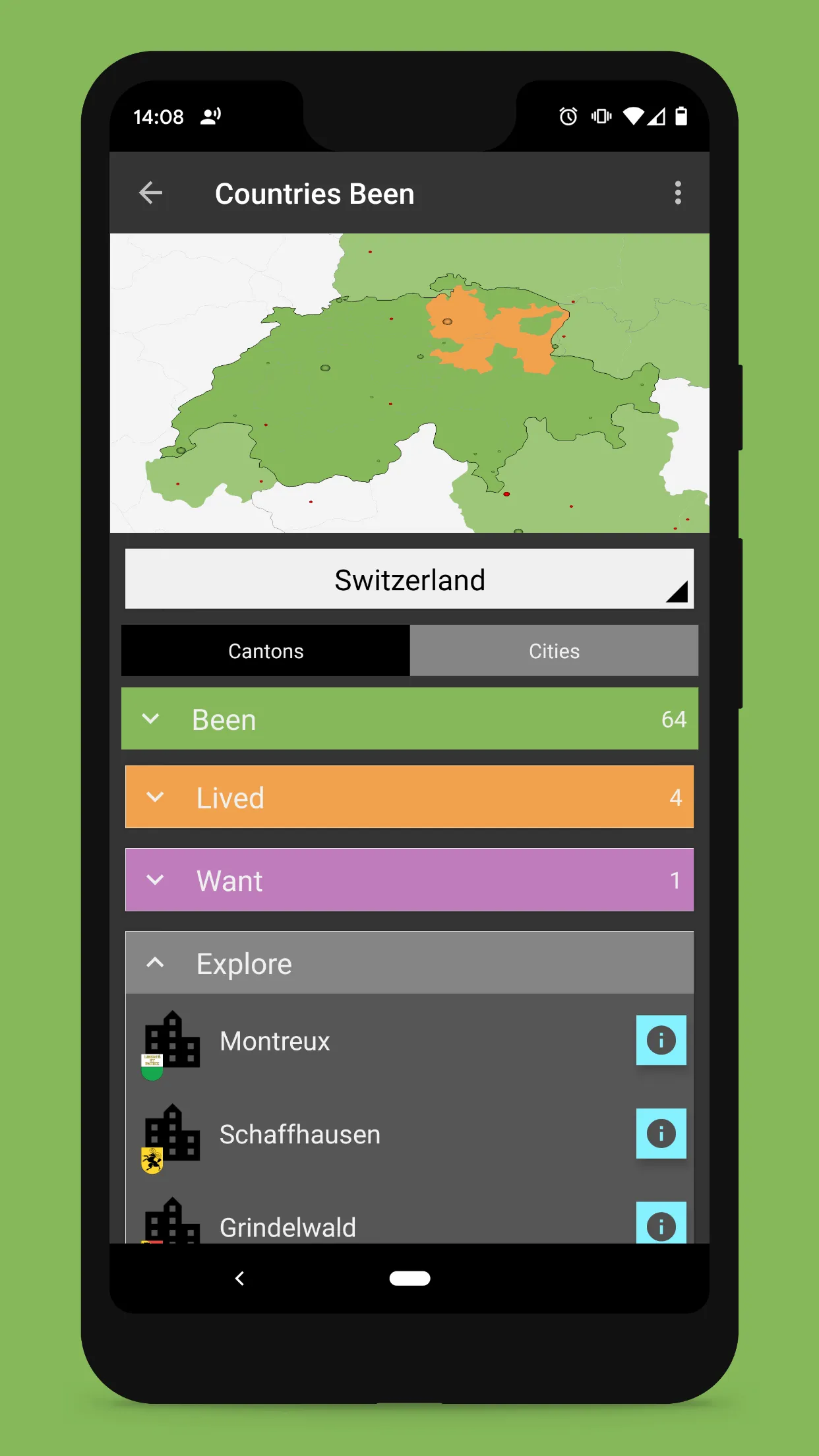 Countries Been: Visited Places | Indus Appstore | Screenshot