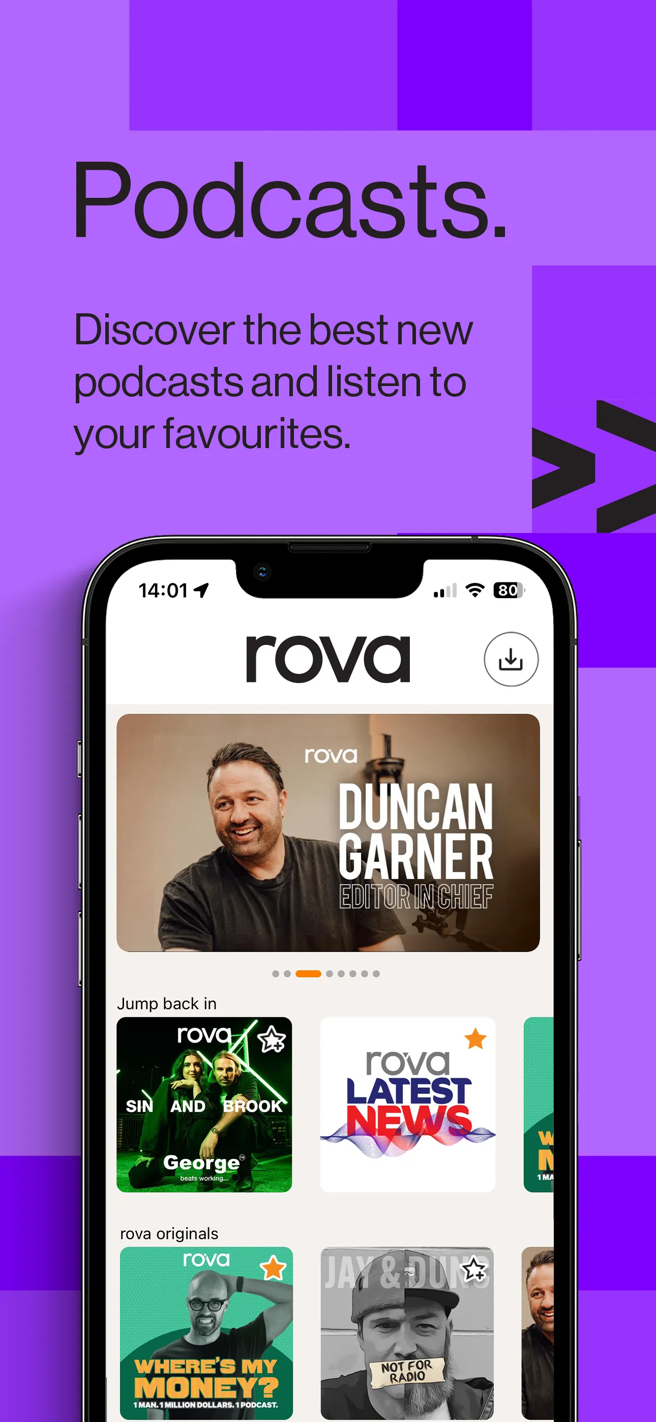 rova – radio, music, podcasts | Indus Appstore | Screenshot