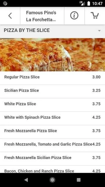 Pino's La Forchetta Pizza | Indus Appstore | Screenshot