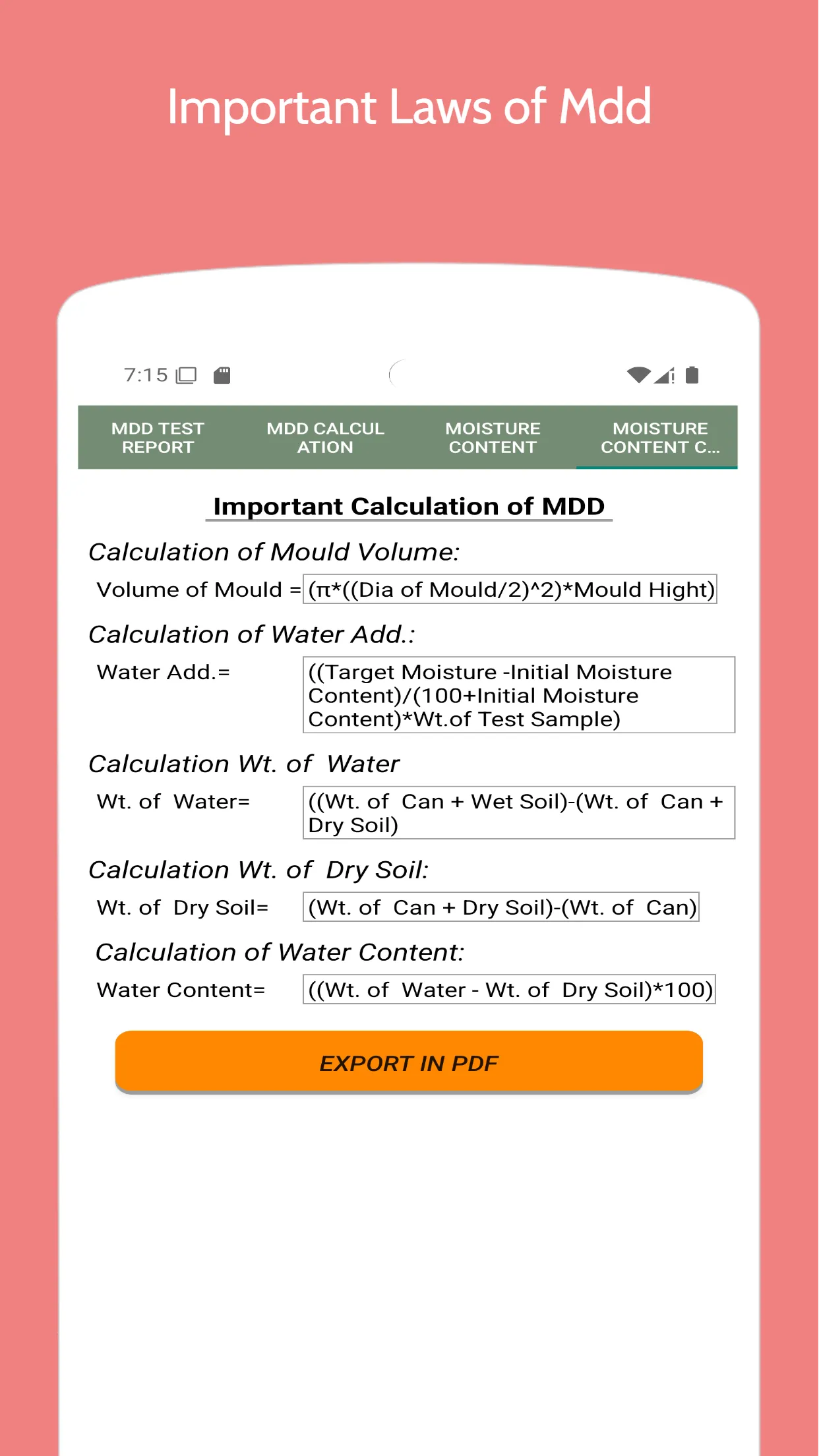 Fdd and Mdd Test-Civil Lab | Indus Appstore | Screenshot
