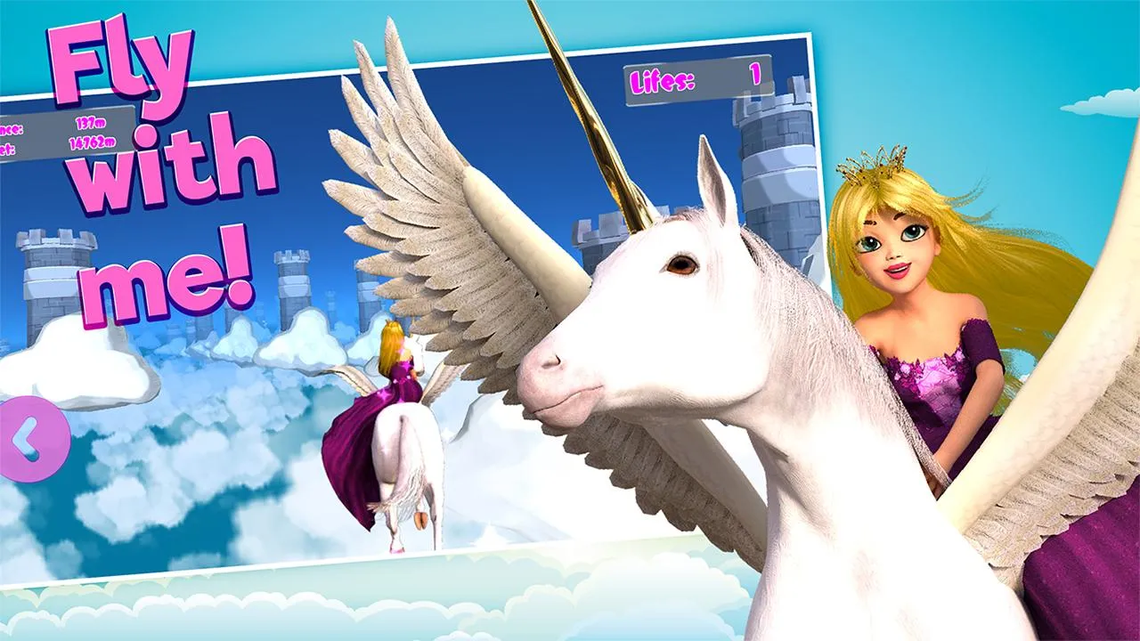 Princess Unicorn Sky World Run | Indus Appstore | Screenshot