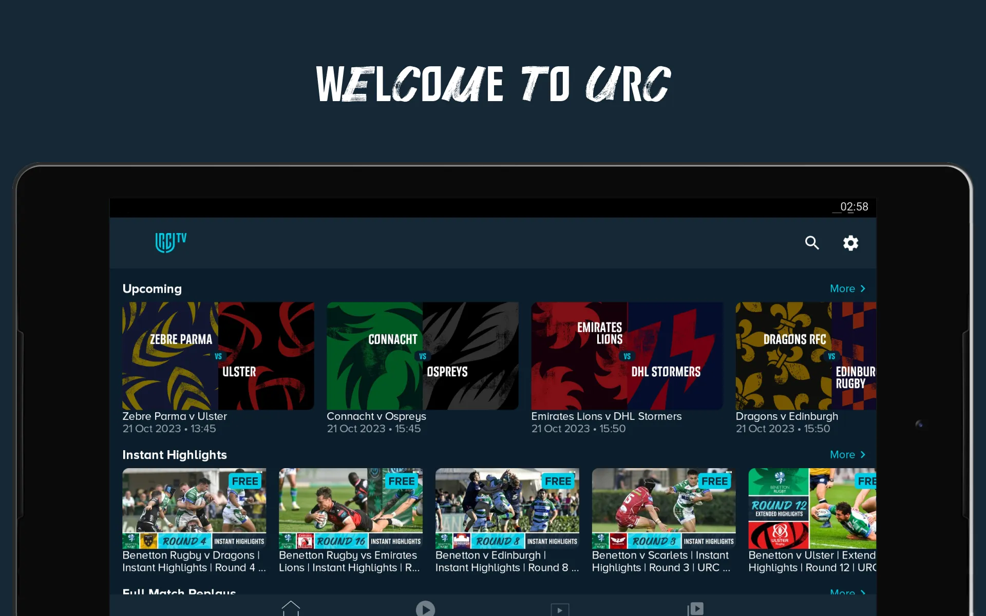 URC TV: Watch Live URC Rugby | Indus Appstore | Screenshot