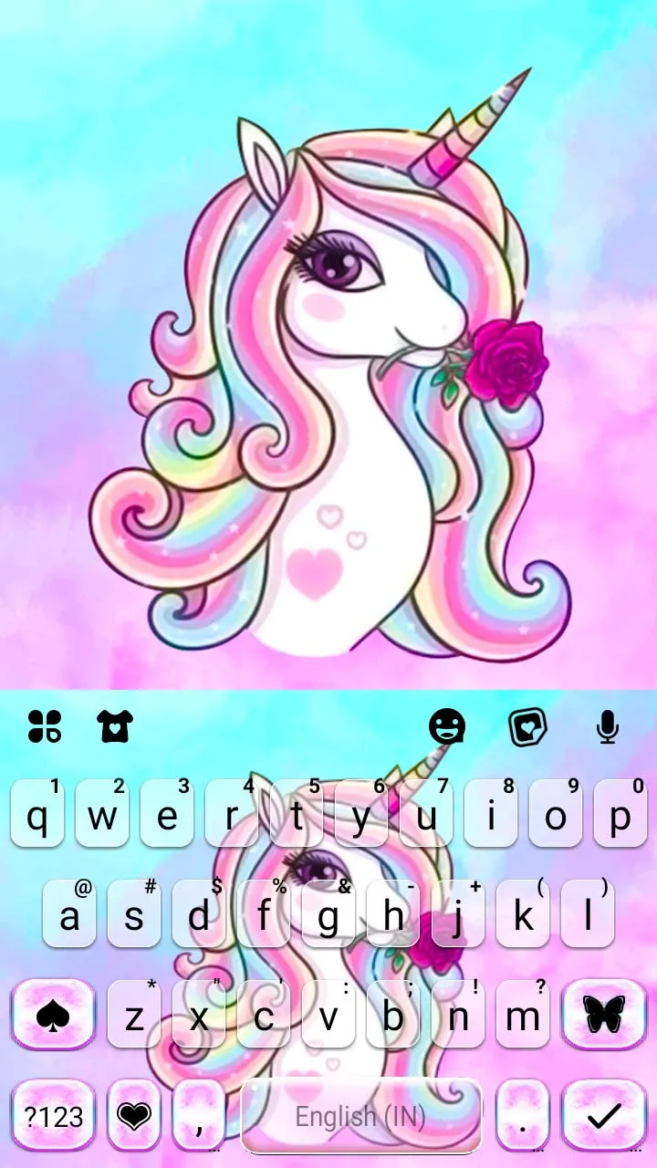 Colorful Unicorn Keyboard Them | Indus Appstore | Screenshot