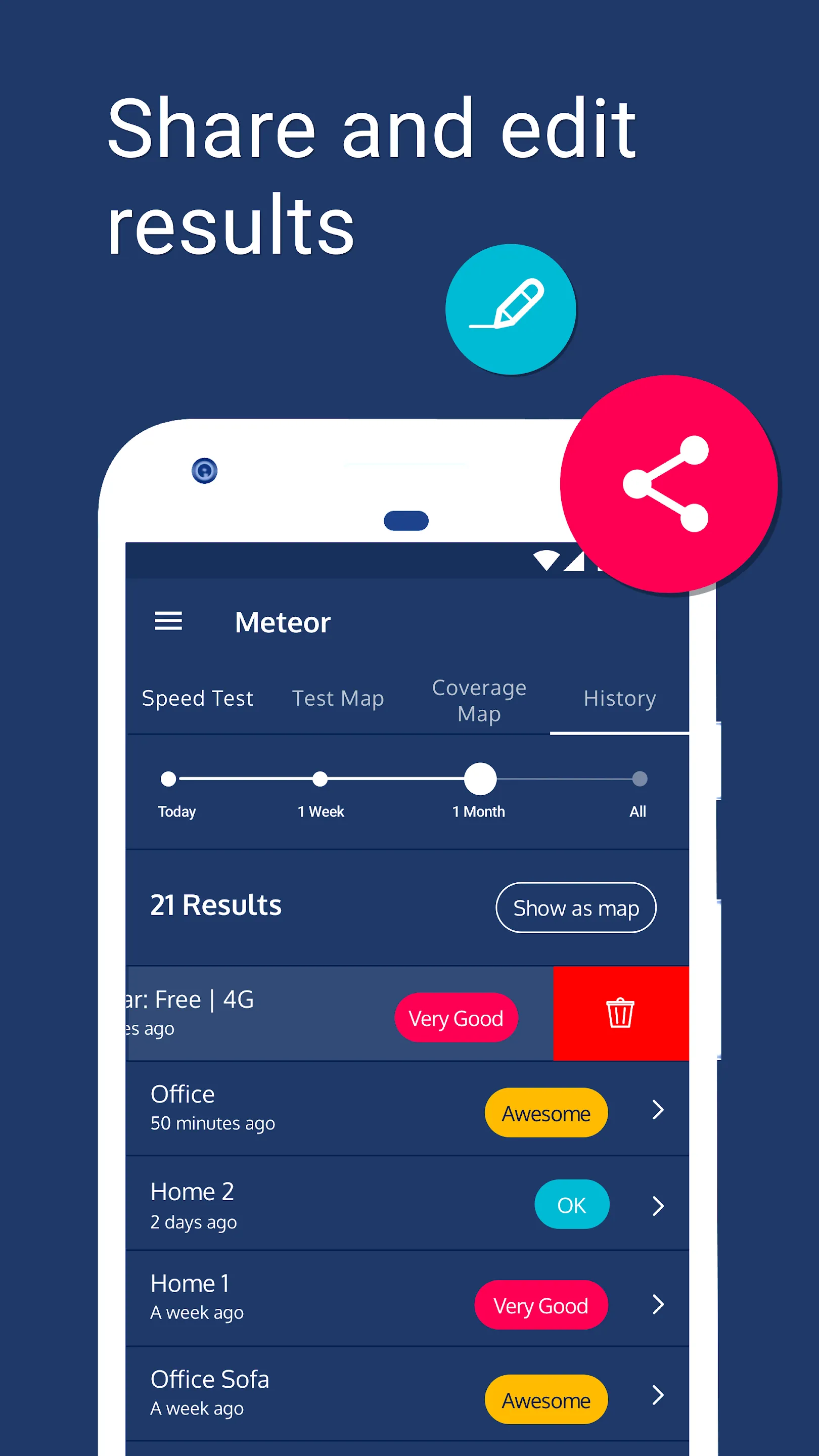 Meteor Speed Test 4G, 5G, WiFi | Indus Appstore | Screenshot