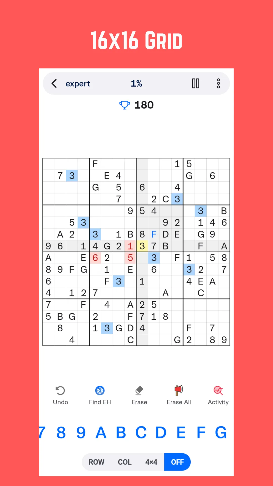 6x6, 9x9, 12x12, 16x16 Sudoku | Indus Appstore | Screenshot
