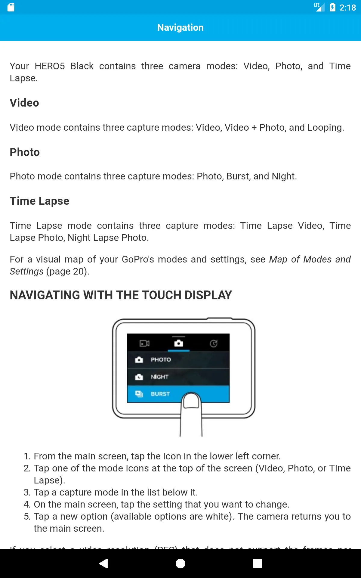 User Guide for GoPro Hero 5 | Indus Appstore | Screenshot