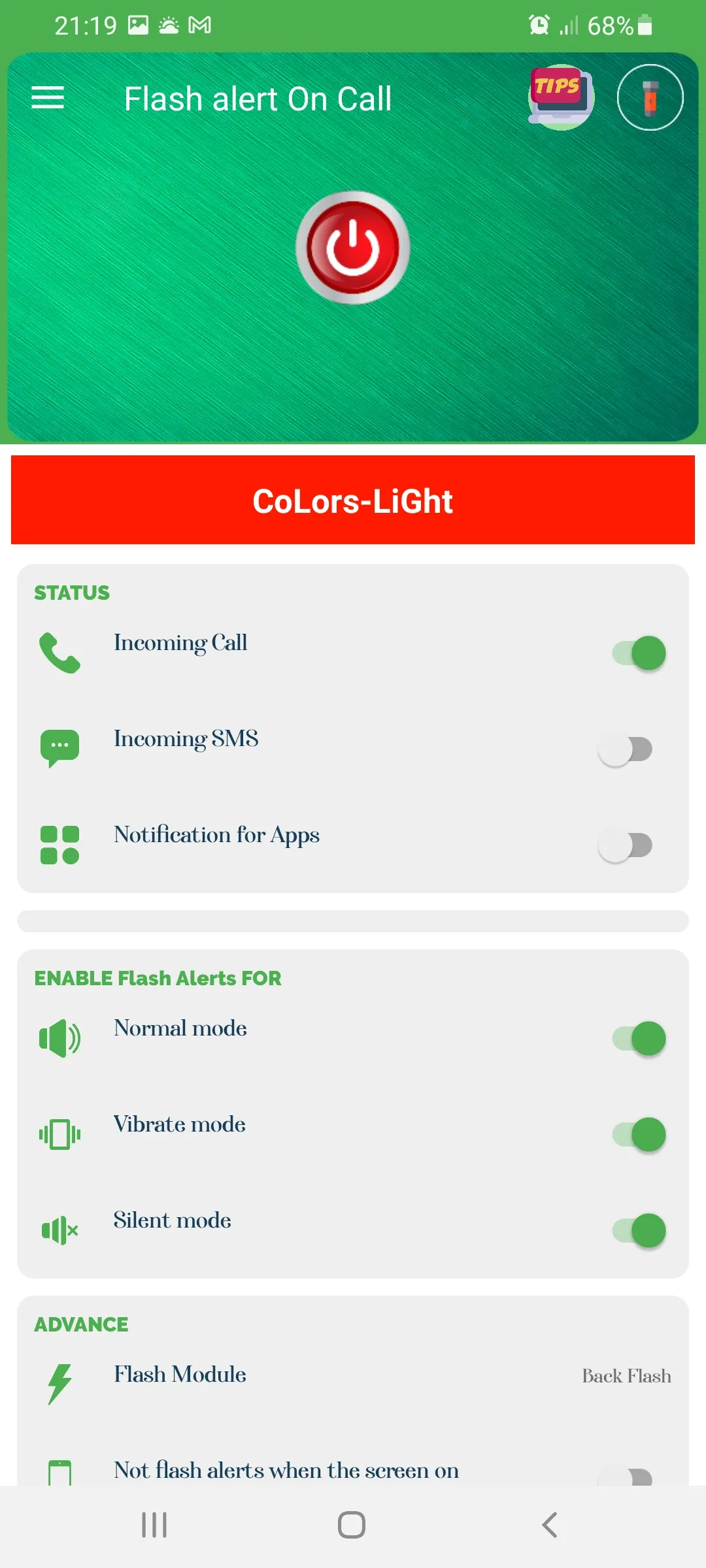 color flash alert: flash call | Indus Appstore | Screenshot