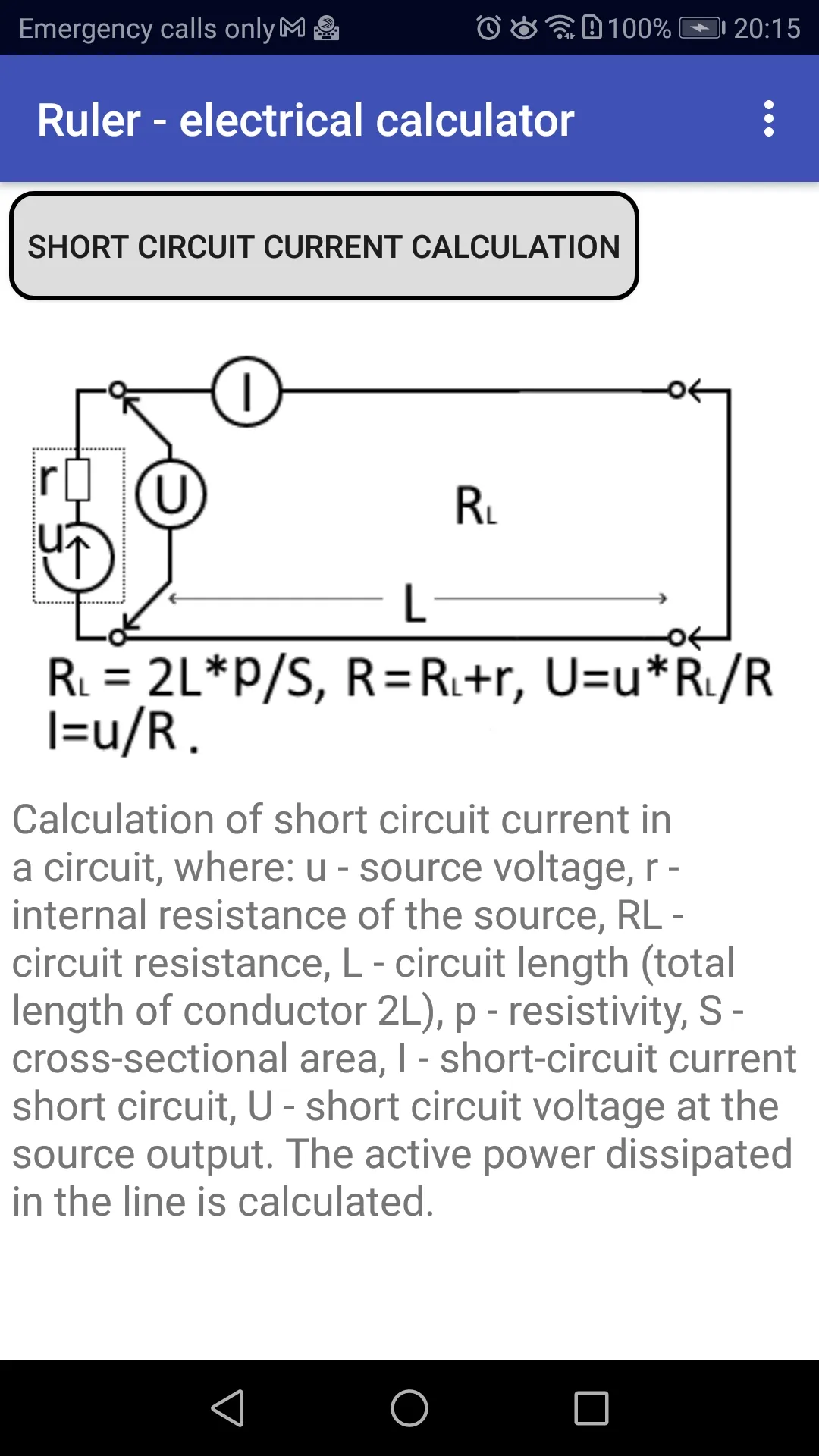 Electrical calculator | Indus Appstore | Screenshot