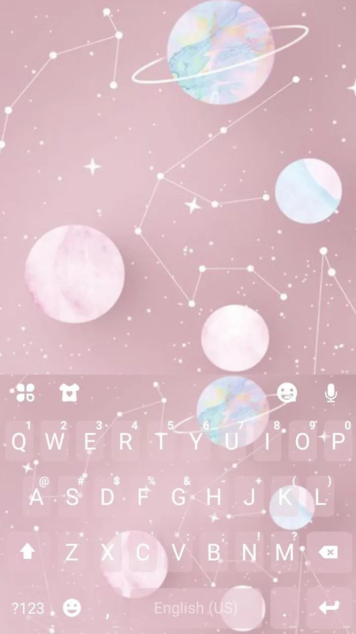 Pink Planets Keyboard Theme | Indus Appstore | Screenshot