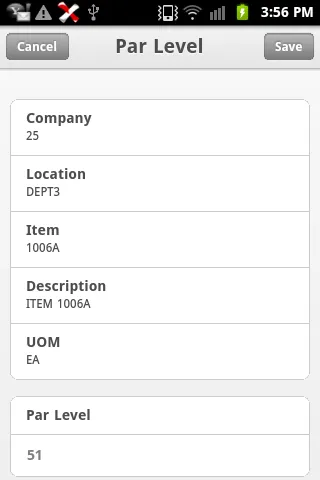 Infor Lawson Mobile Inventory | Indus Appstore | Screenshot