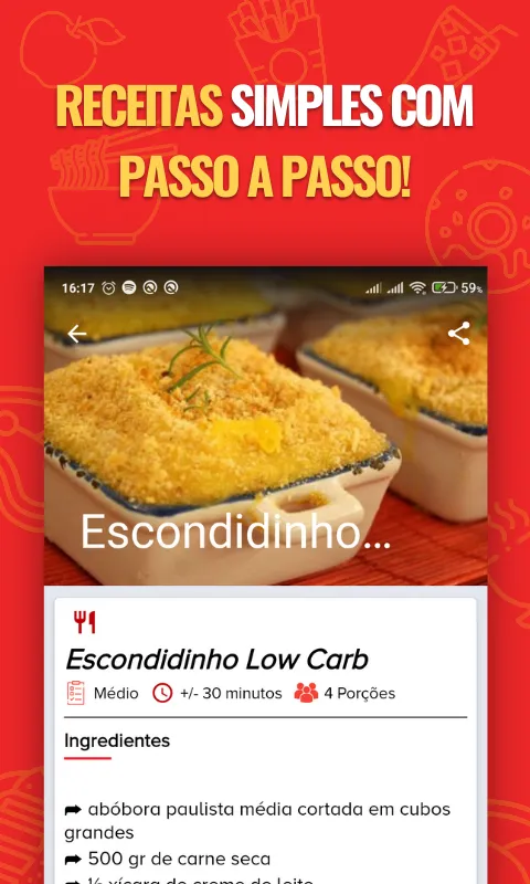 Receita Low Carb em portugues | Indus Appstore | Screenshot