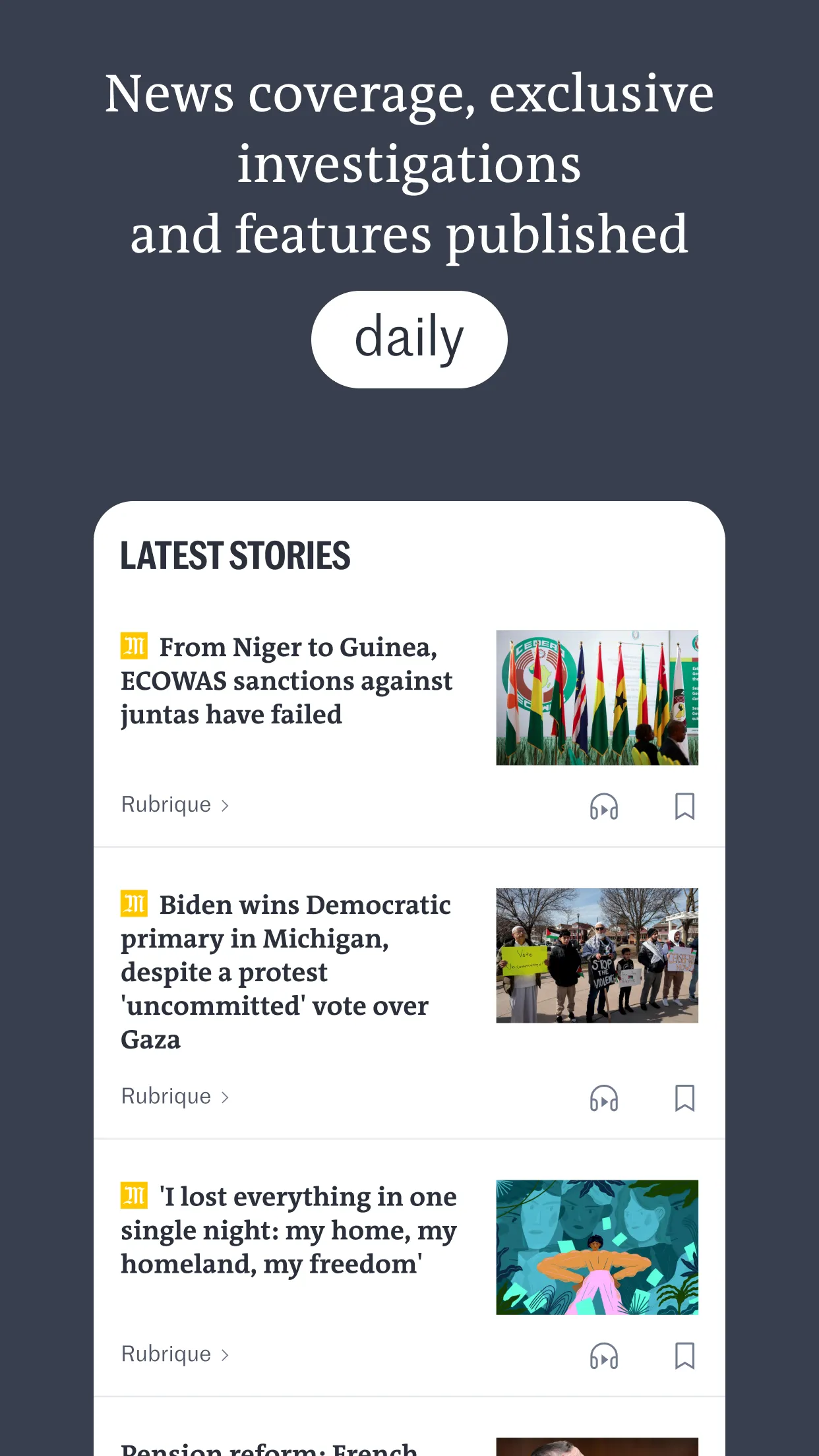 Le Monde, Live News | Indus Appstore | Screenshot