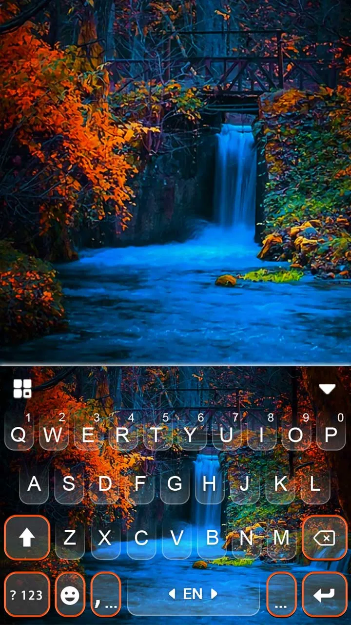 Autumn Waterfall Keyboard Back | Indus Appstore | Screenshot