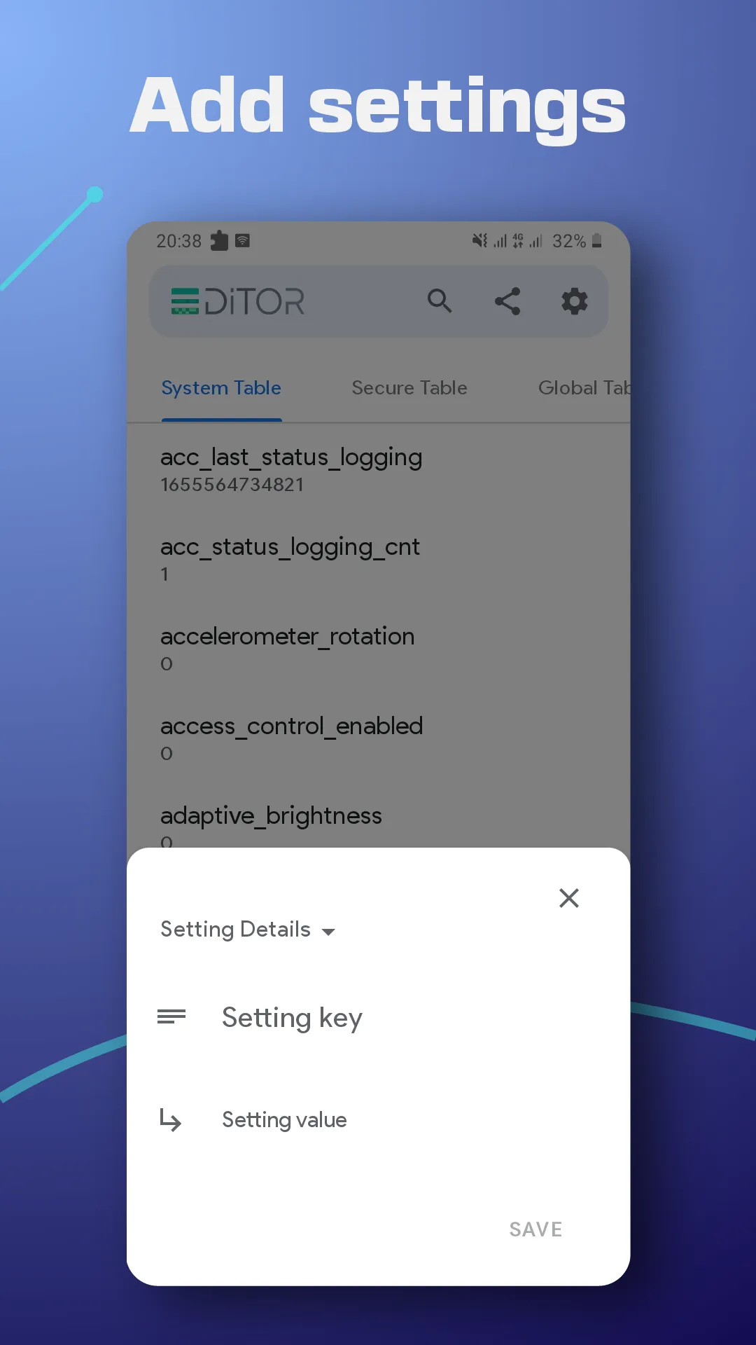 SetEdit: Settings Editor | Indus Appstore | Screenshot