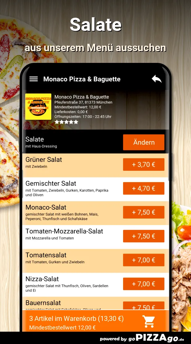 Monaco Pizza - Baguette Münche | Indus Appstore | Screenshot