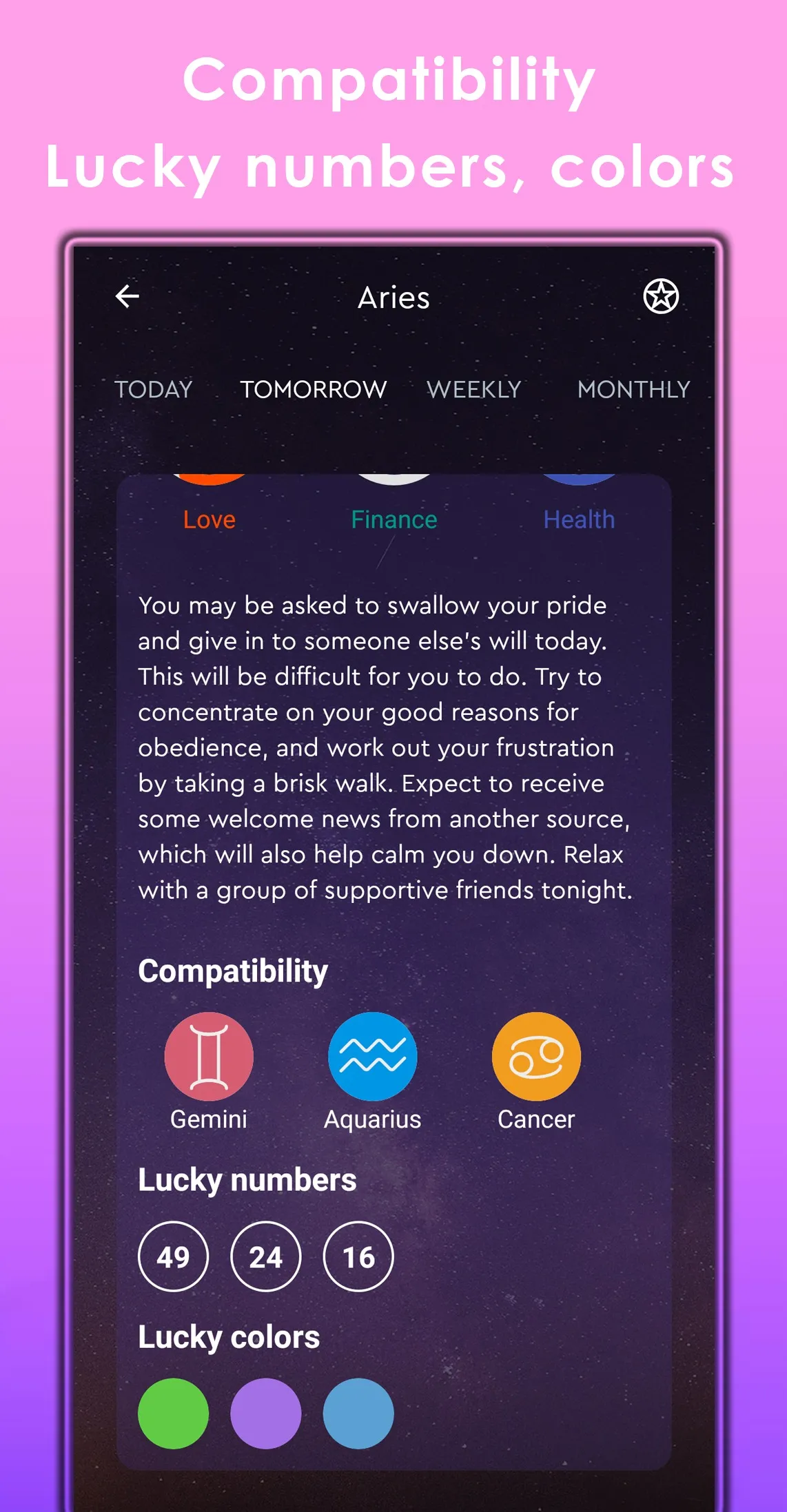 My Horoscope - Daily zodiac | Indus Appstore | Screenshot