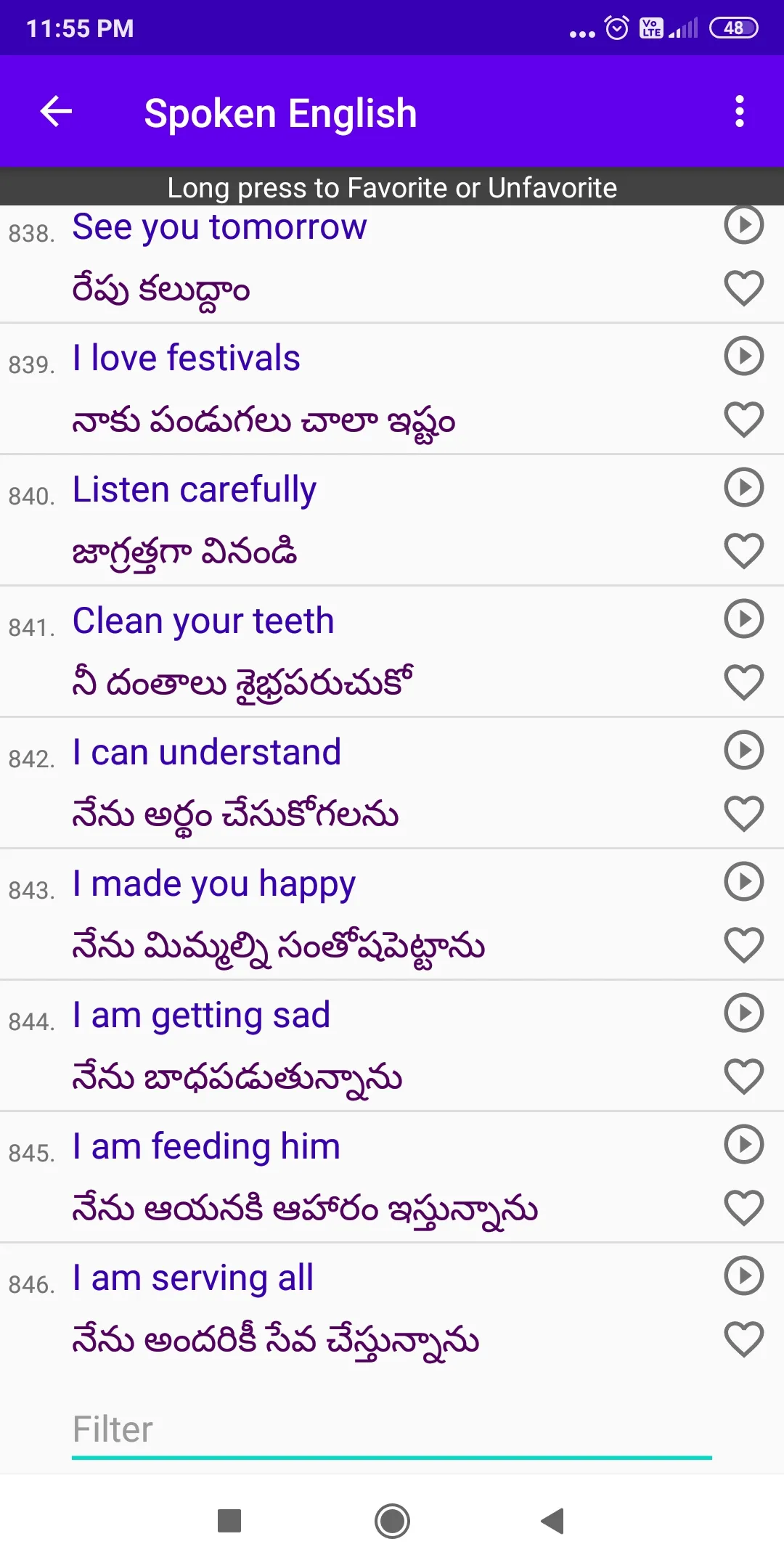 Spoken English through Telugu | Indus Appstore | Screenshot