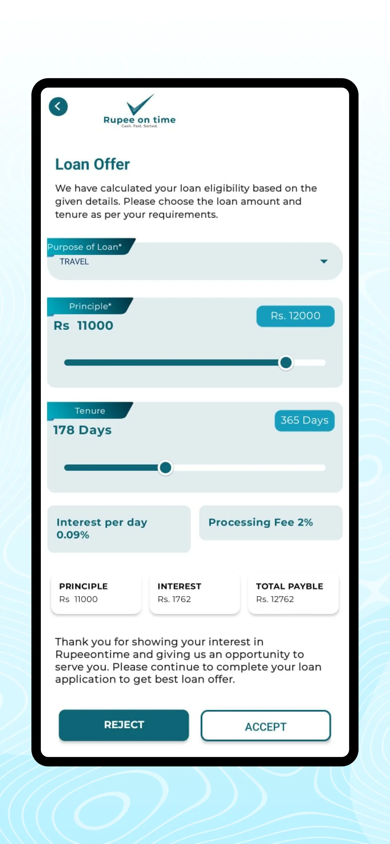 Rupeeontime – Instant Loan | Indus Appstore | Screenshot