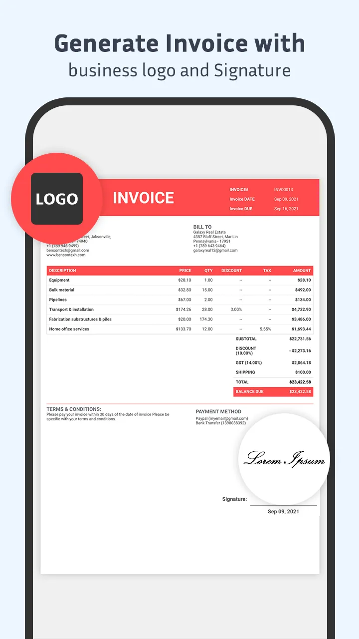 Invoice Maker, Create Receipts | Indus Appstore | Screenshot