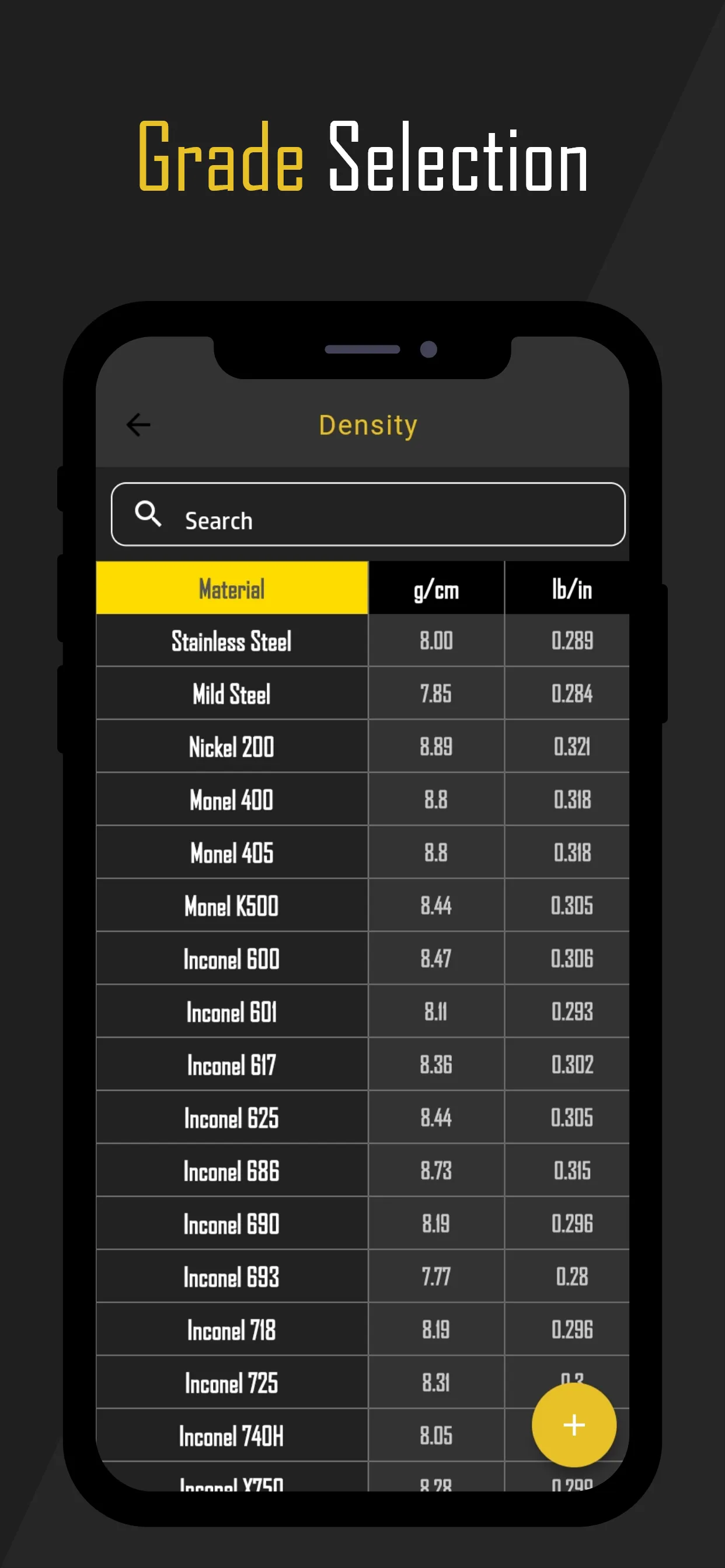 Metal Weight Calculator | Indus Appstore | Screenshot