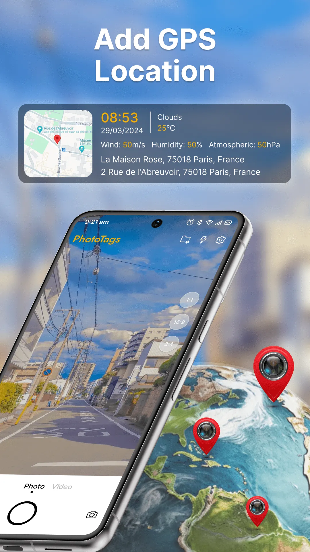 GPS Photo Stamp Camera Map | Indus Appstore | Screenshot