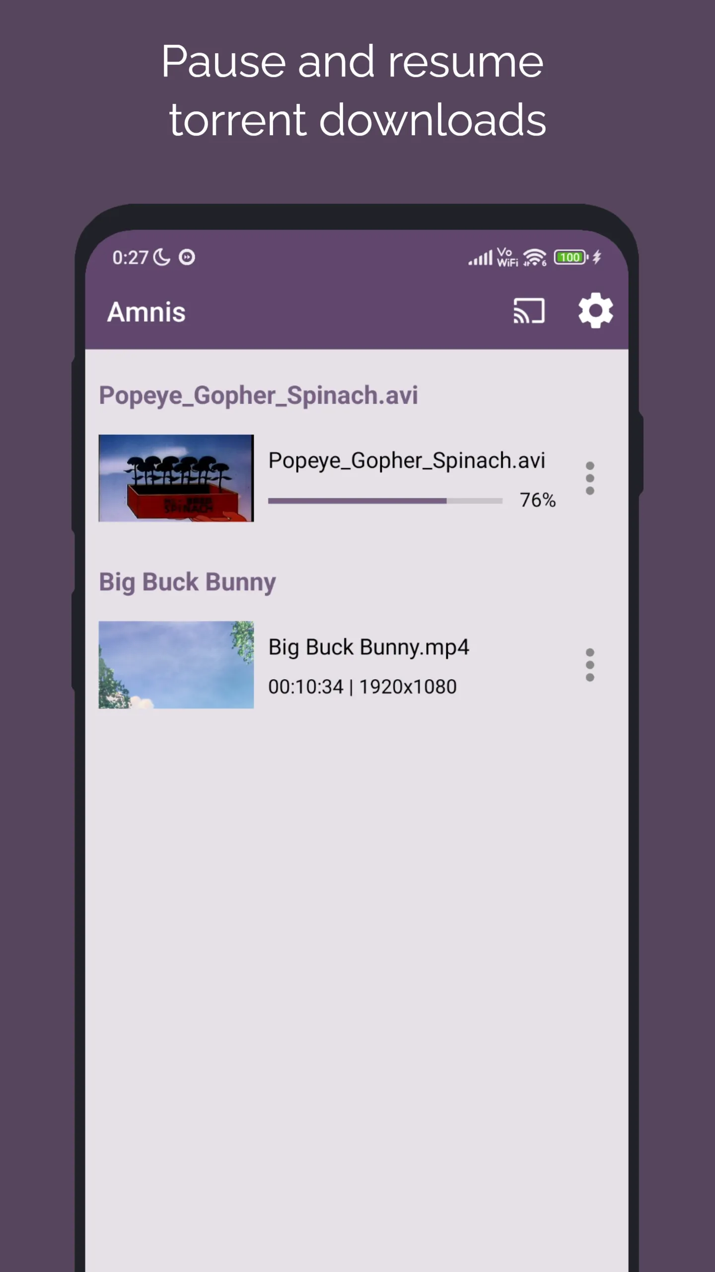 Amnis - Torrent Player | Indus Appstore | Screenshot