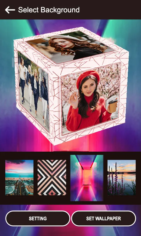 3D Photo cube live wallpaper | Indus Appstore | Screenshot