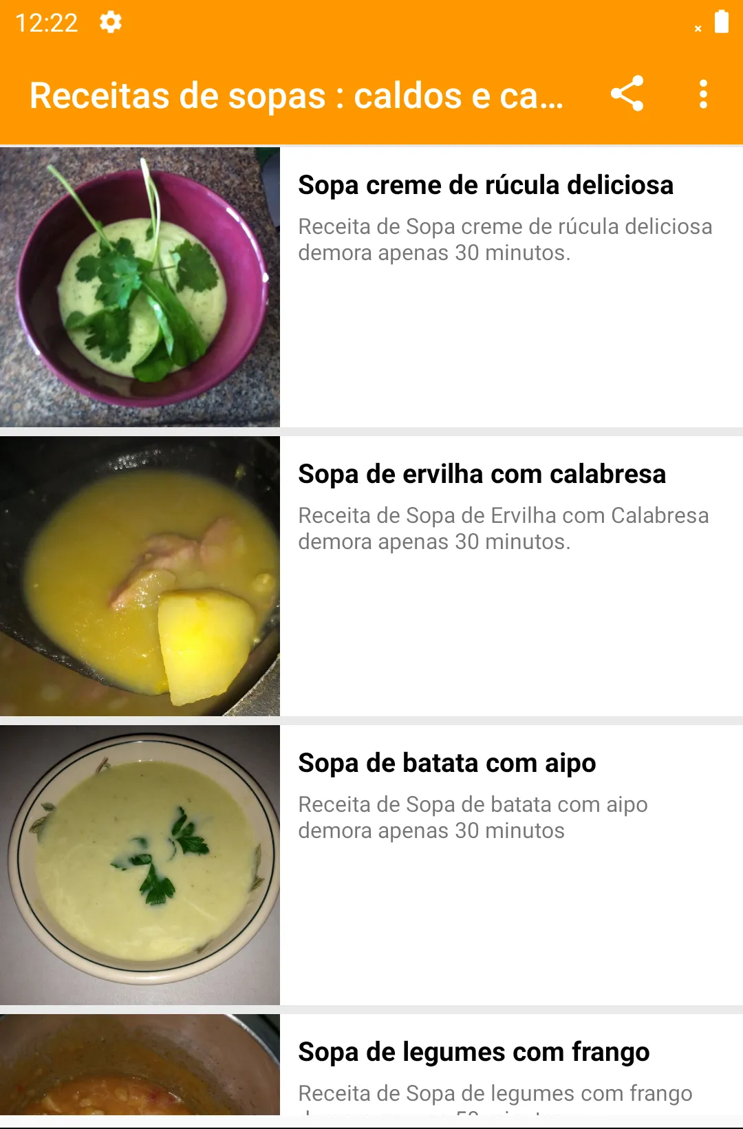 Receitas de sopas : caldos e c | Indus Appstore | Screenshot