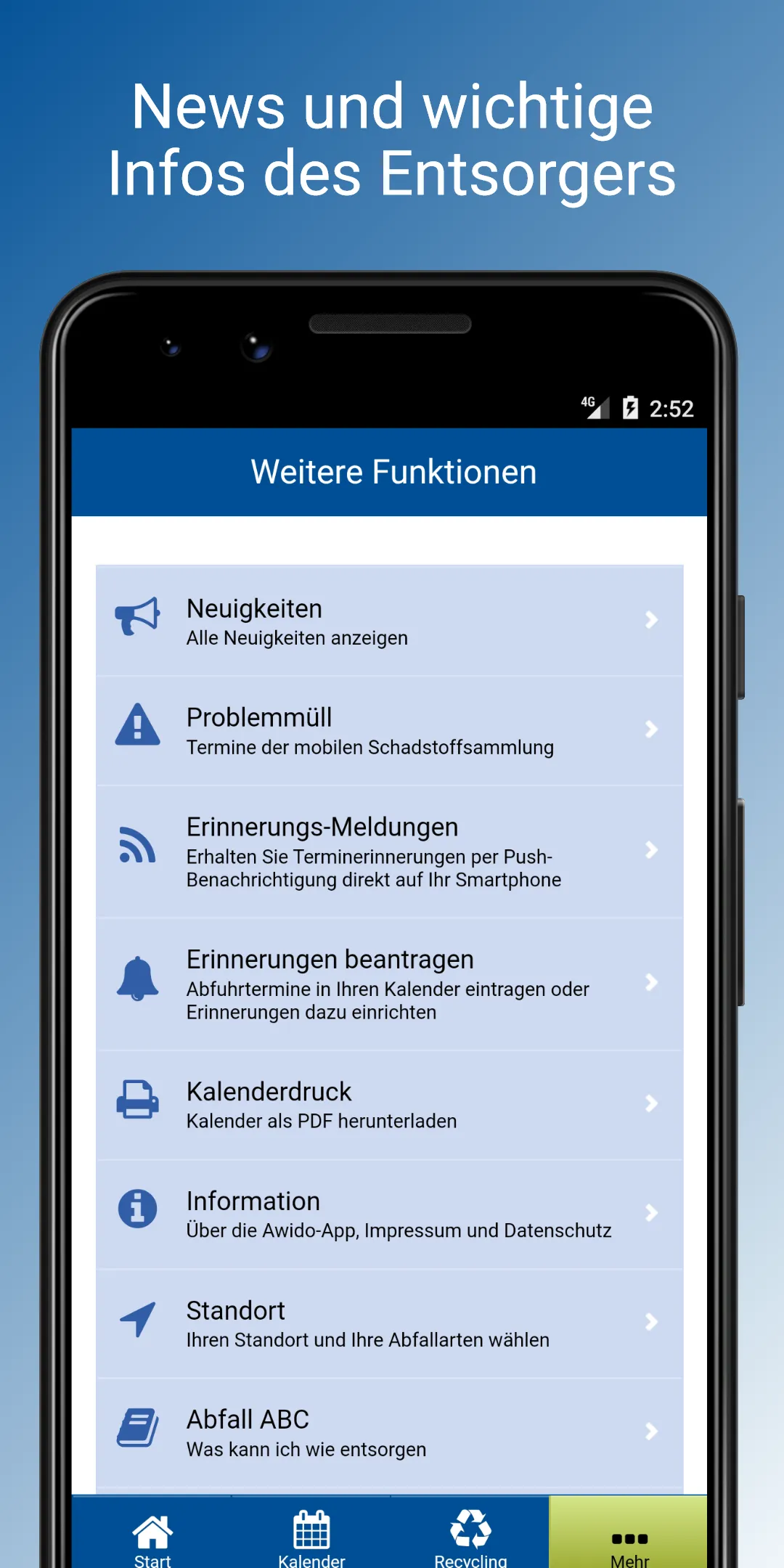 Neustadt / Waldnaab Abfall-App | Indus Appstore | Screenshot