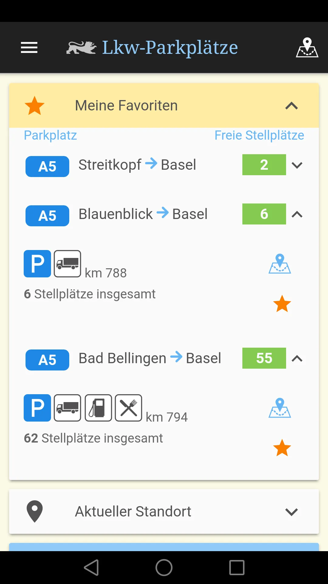 VerkehrsInfo BW | Indus Appstore | Screenshot