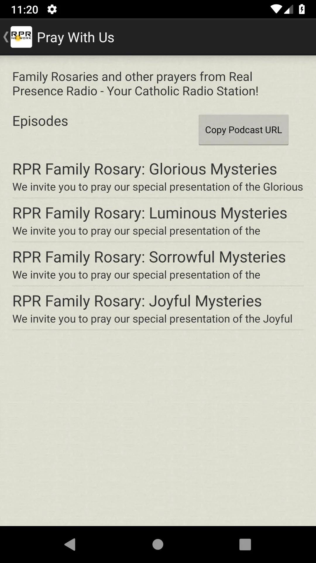 Real Presence Radio | Indus Appstore | Screenshot