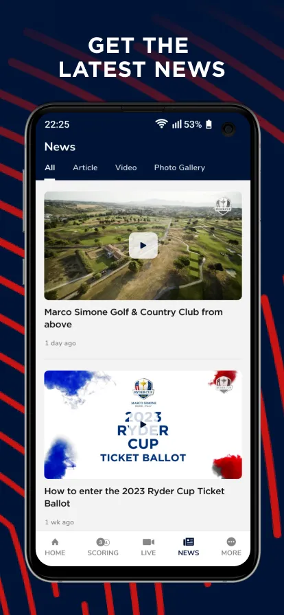 Ryder Cup | Indus Appstore | Screenshot