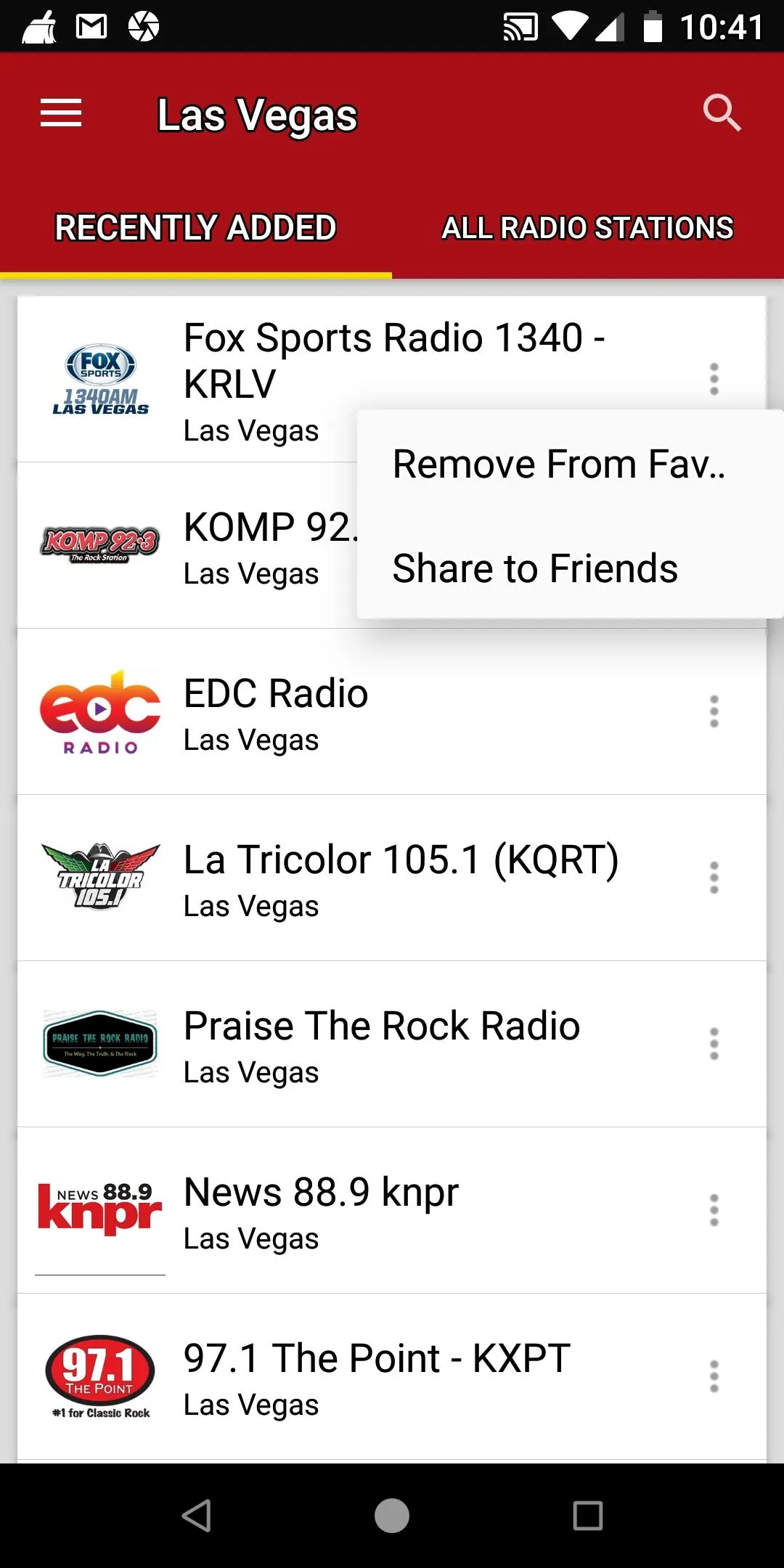 Las Vegas Radio Stations | Indus Appstore | Screenshot