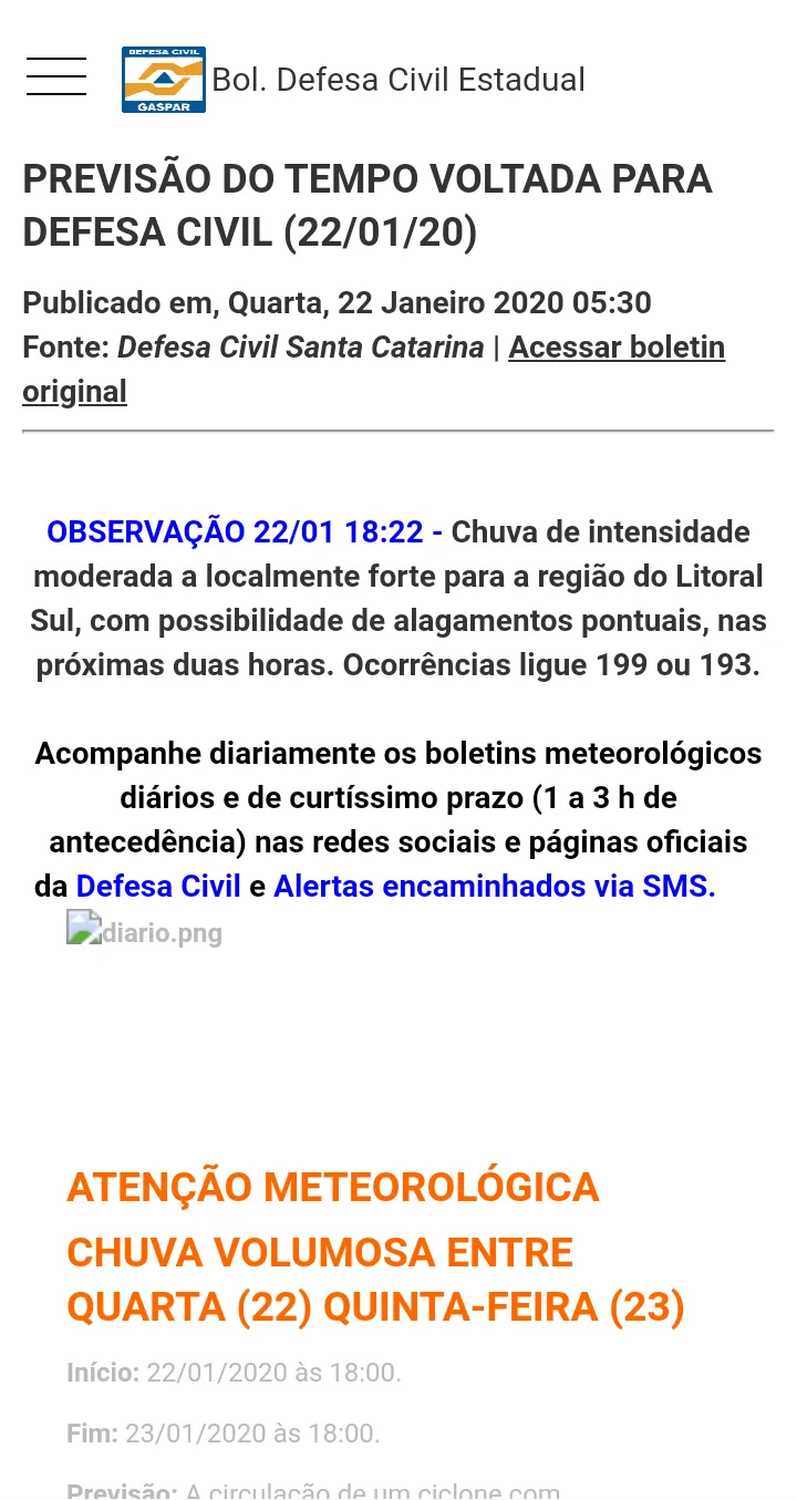 Alerta Gaspar | Indus Appstore | Screenshot