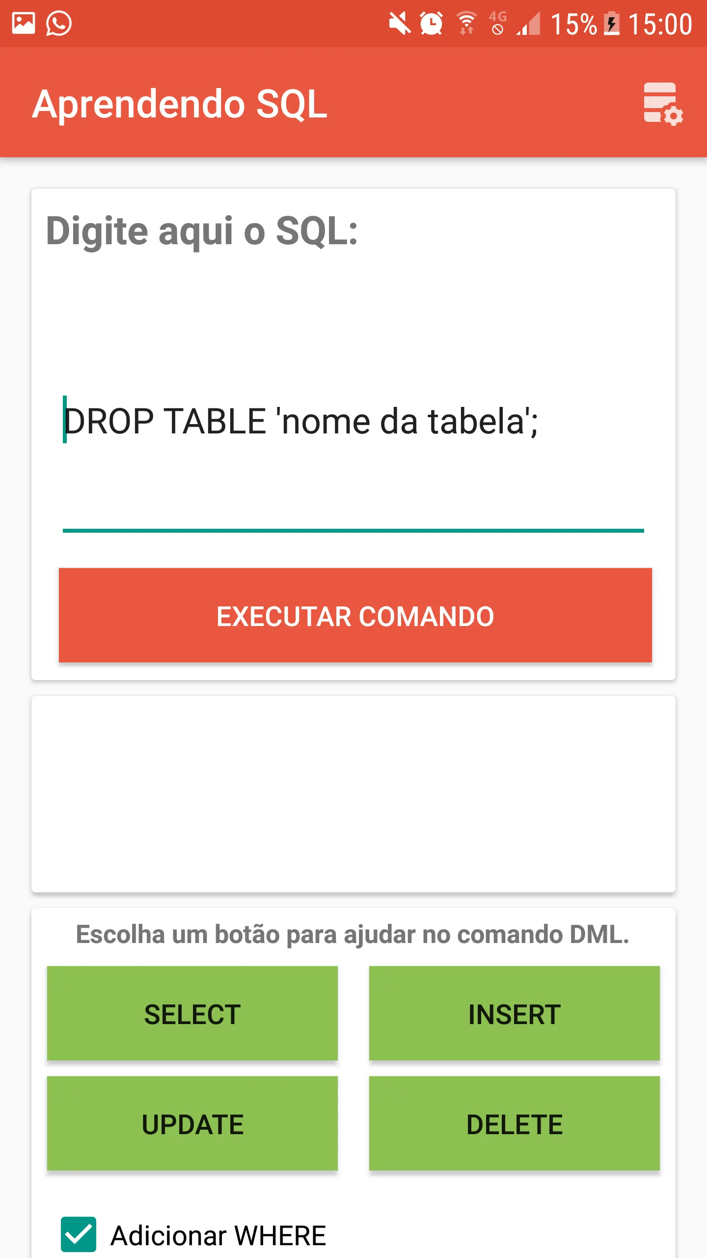 Aprendendo SQL | Indus Appstore | Screenshot