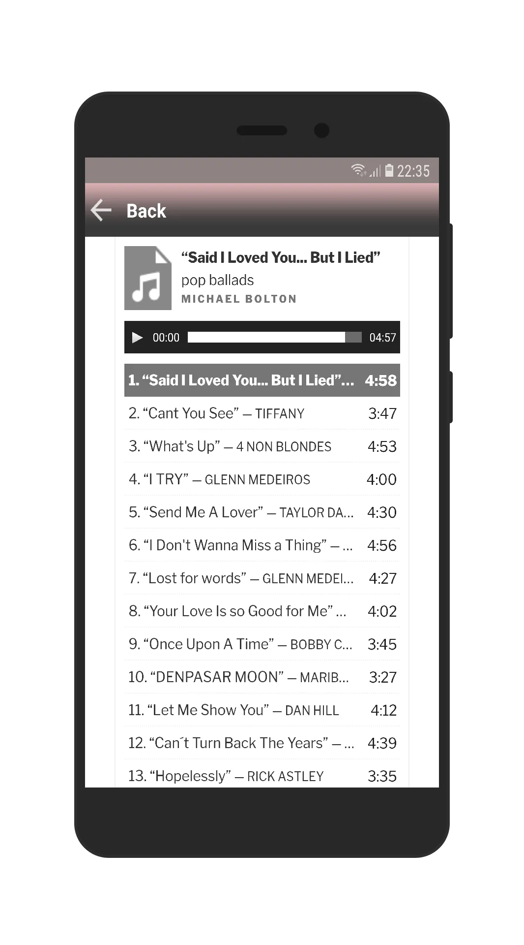 70s 80s Love Songs MP3 | Indus Appstore | Screenshot