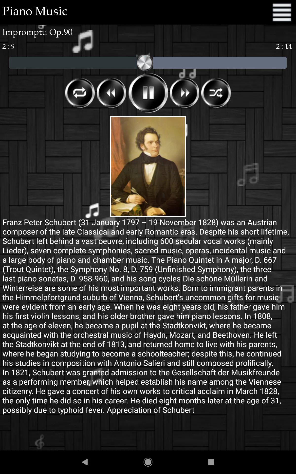 Classical Piano Music | Indus Appstore | Screenshot