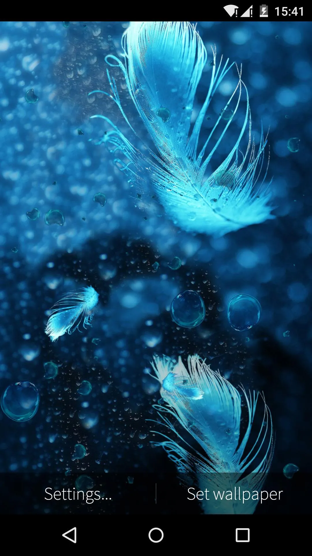 Feather Bubble Live Wallpaper | Indus Appstore | Screenshot