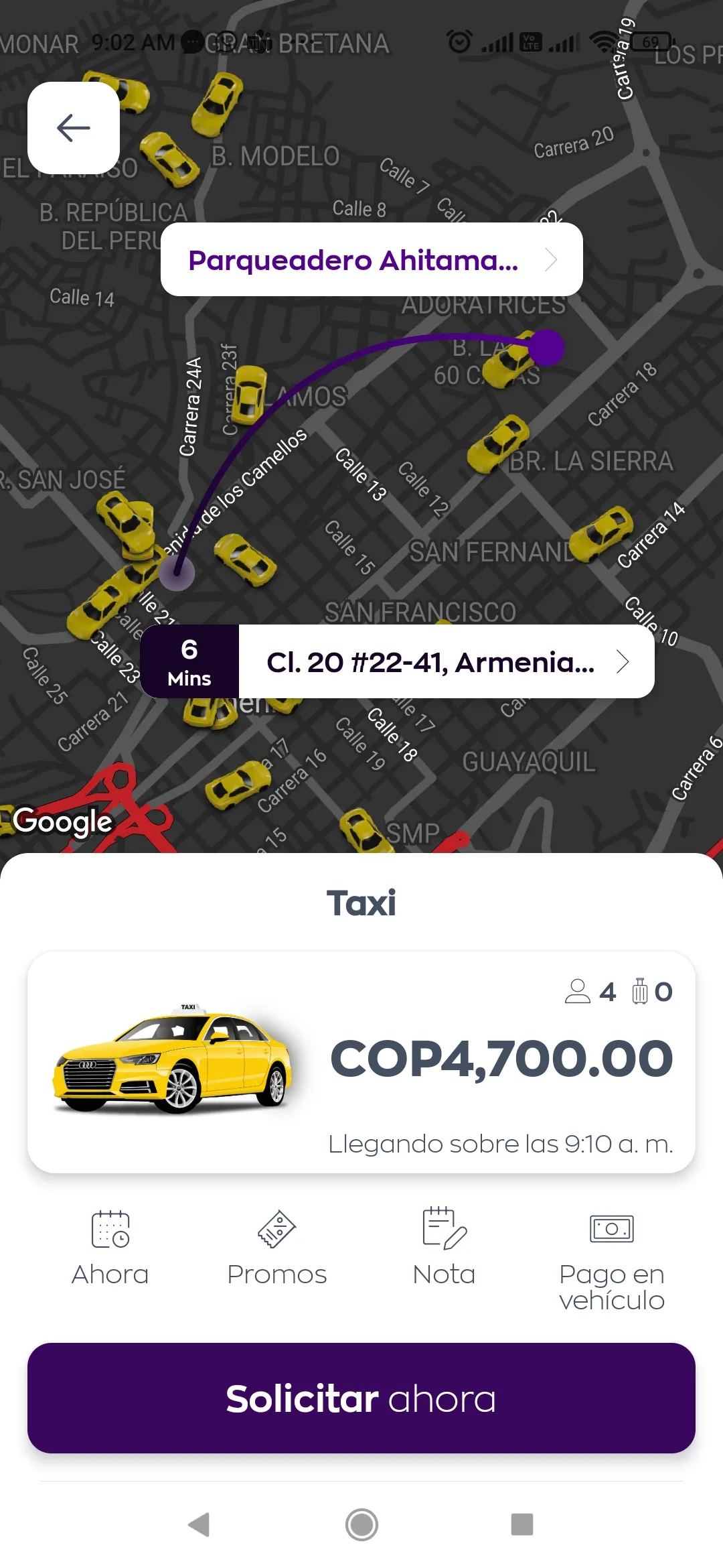 Taxis Cootrafun Armenia | Indus Appstore | Screenshot